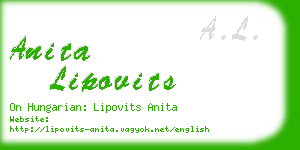 anita lipovits business card